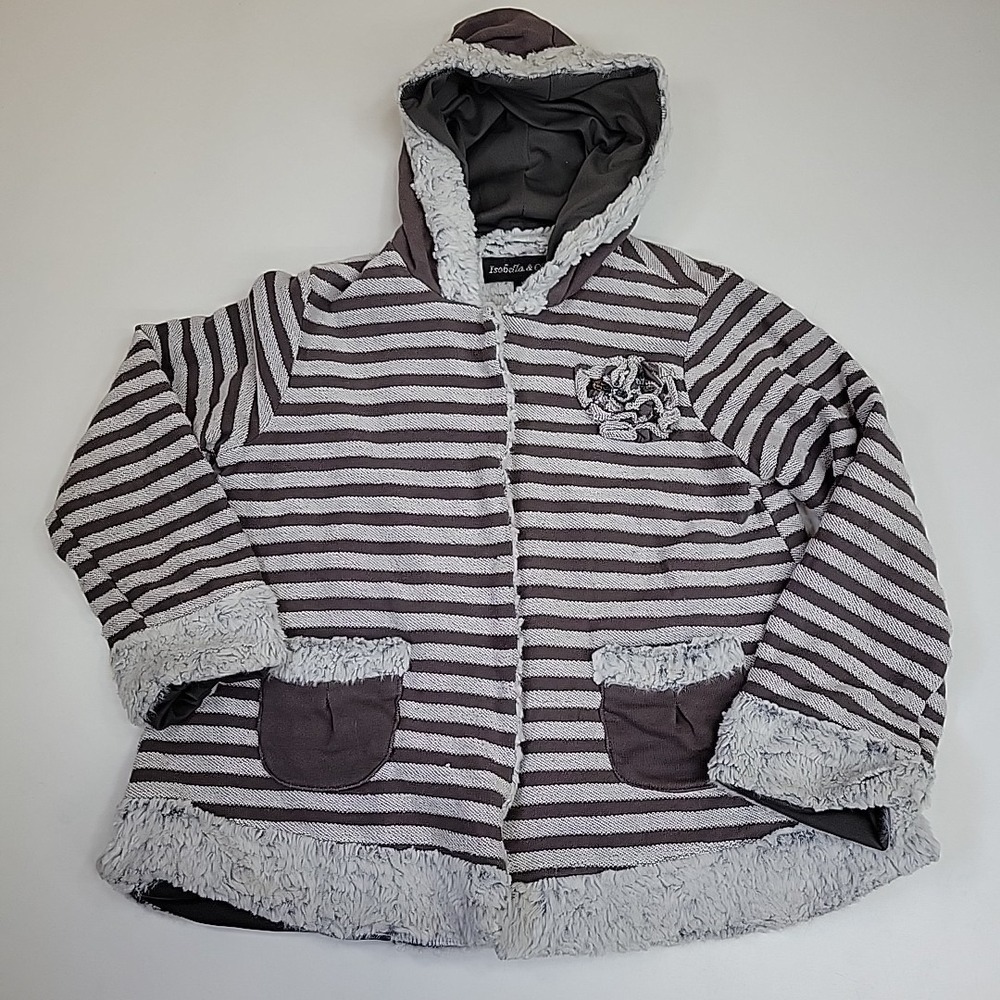 Isobella & Chloe‎ Girls Size 10 Hoodie Snap Closure Snuggly Warm Buttery Soft